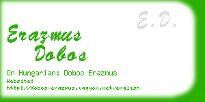 erazmus dobos business card